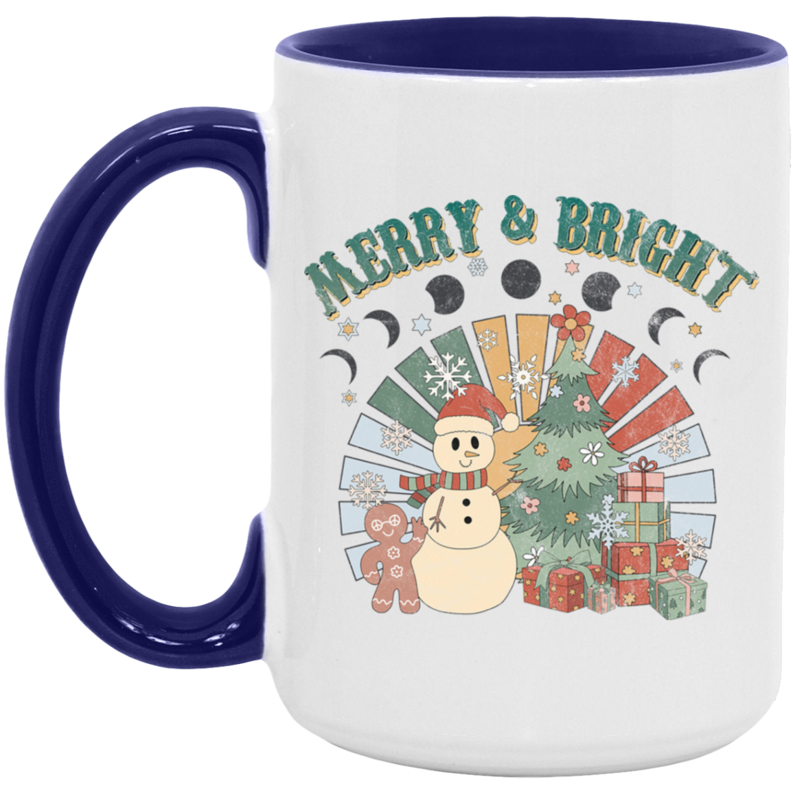 Retro Merry and Bright Mug