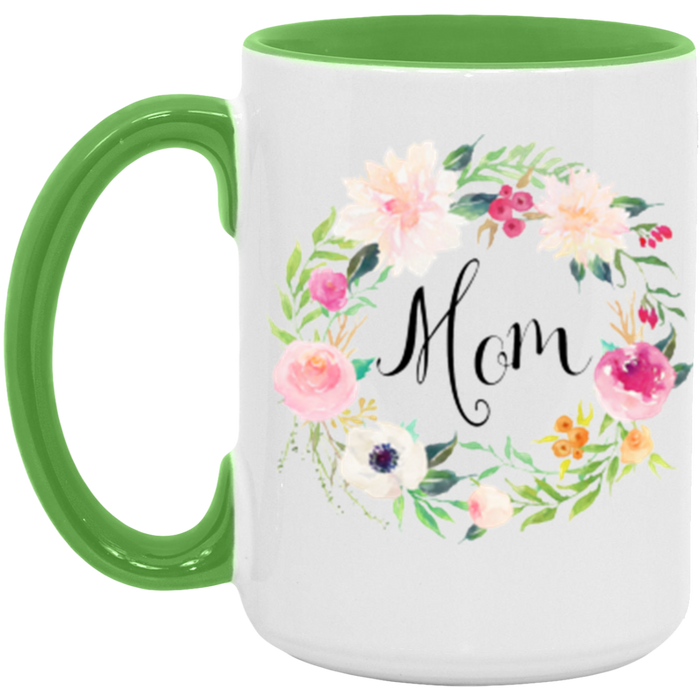 Floral Wreath Mom Mug