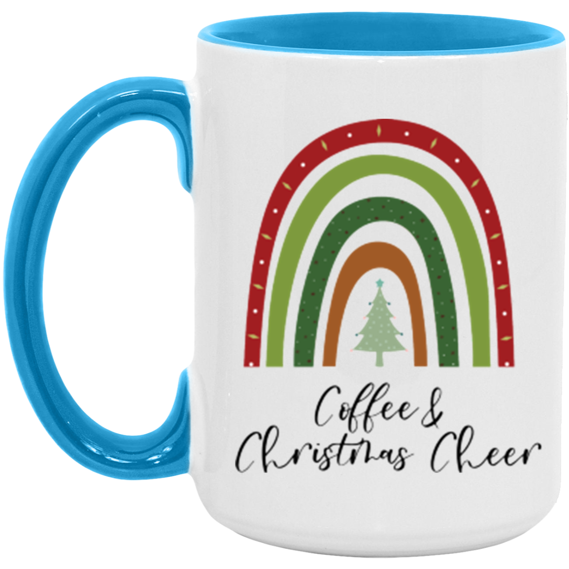 Rainbow Coffee and Christmas Cheer Mug