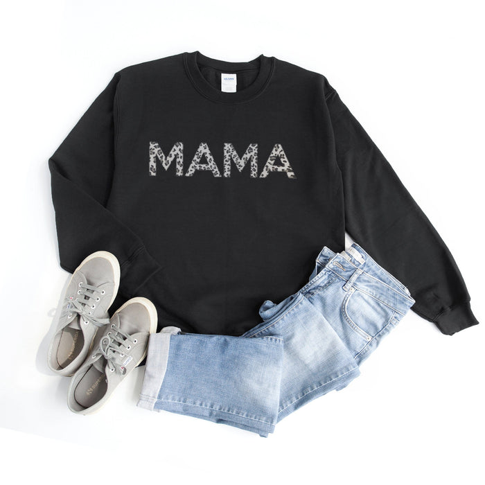 Grey Mama Leopard Sweatshirt