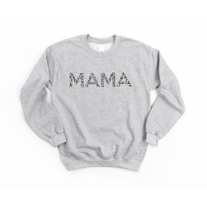 Grey Mama Leopard Sweatshirt