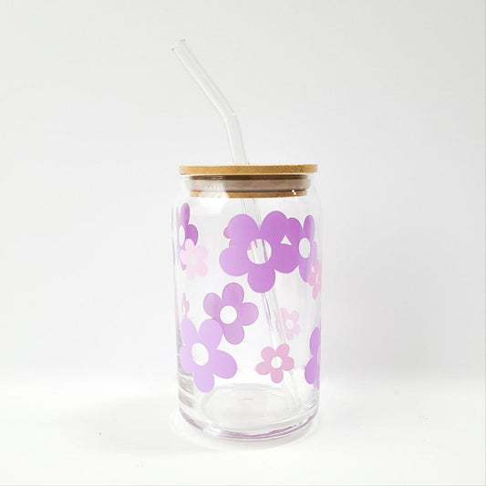 Daisy Glass Cup (Lavender Two-Tone)