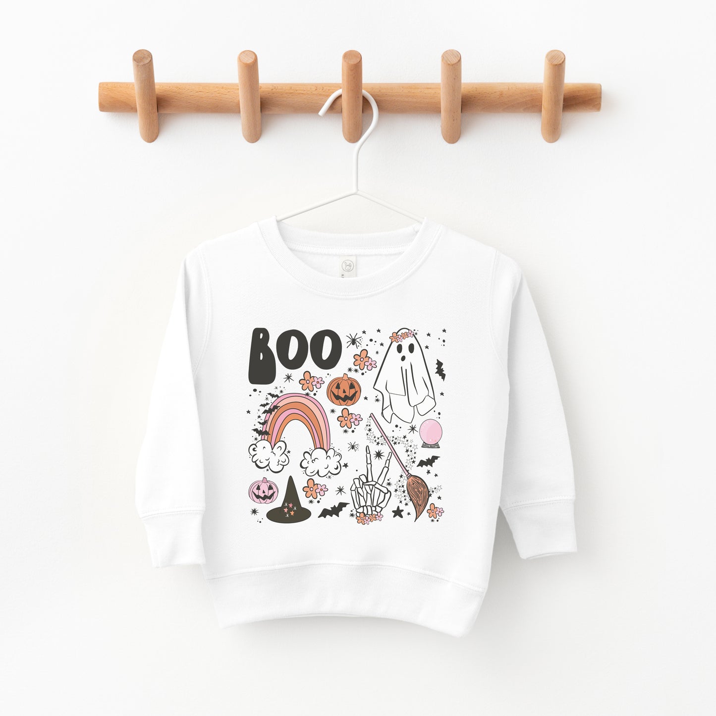 Cutie Boo Halloween Child Sweatshirt (White)