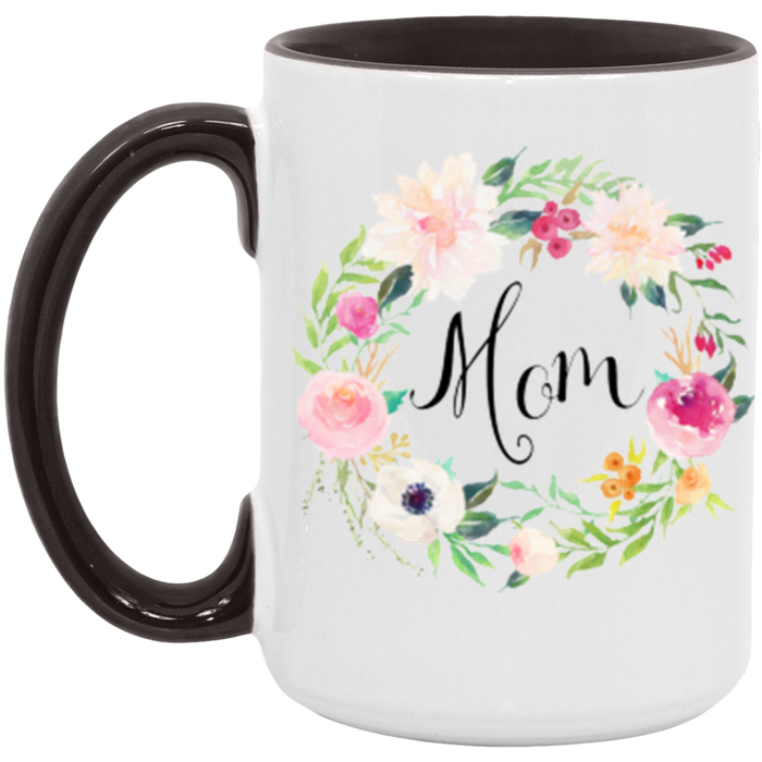 Floral Wreath Mom Mug