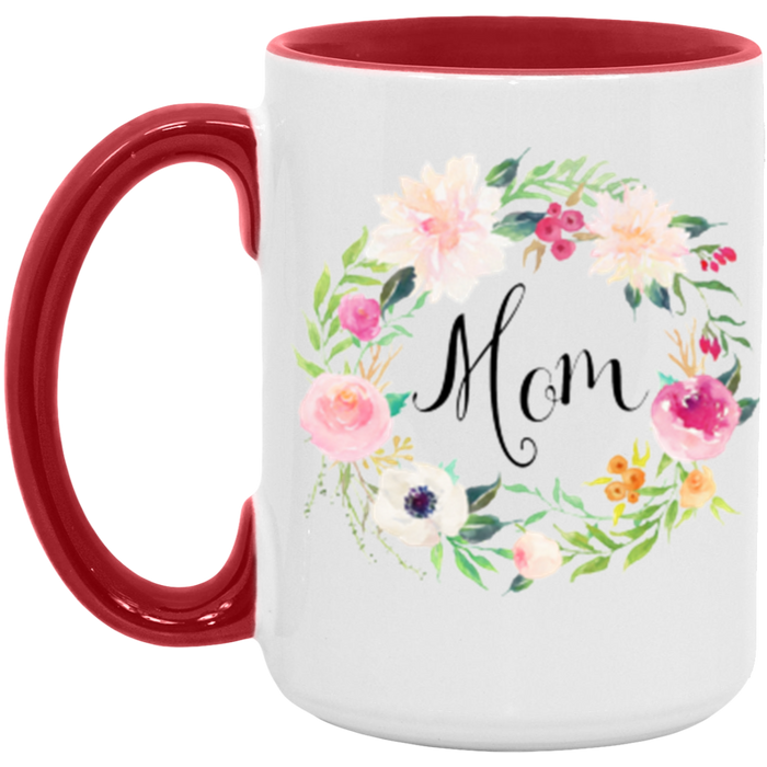 Floral Wreath Mom Mug