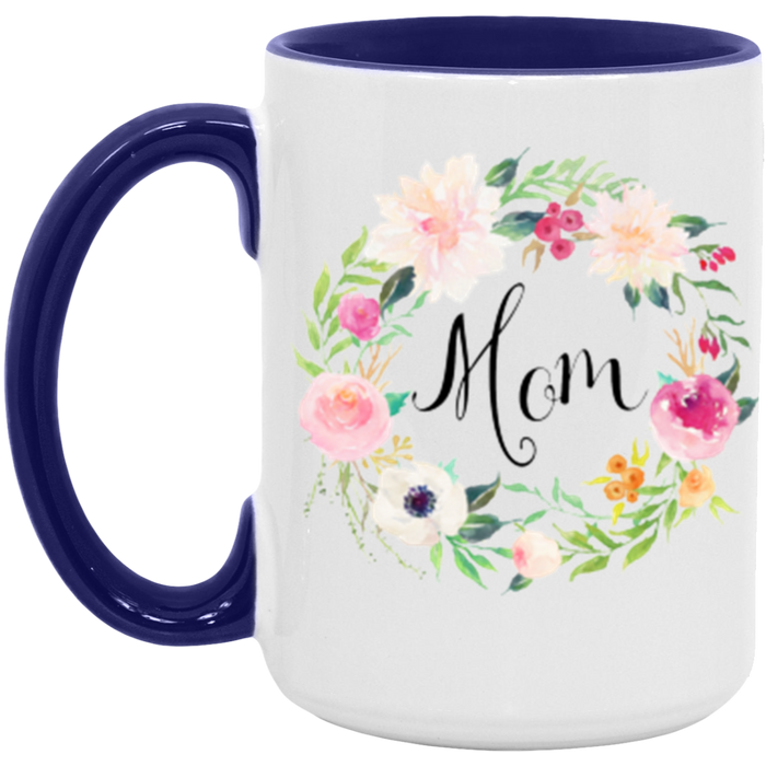 Floral Wreath Mom Mug