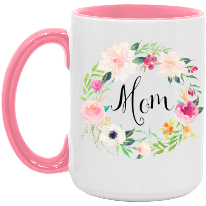 Floral Wreath Mom Mug