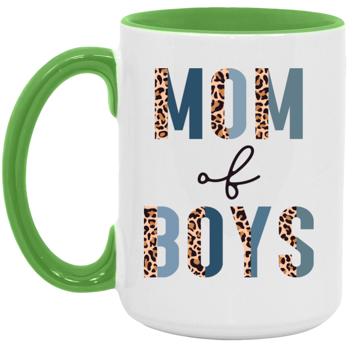 Half Leopard Mom of Boys Mug