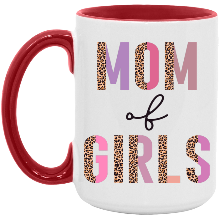 Half Leopard Mom of Girls Mug
