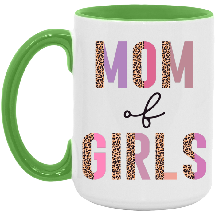 Half Leopard Mom of Girls Mug