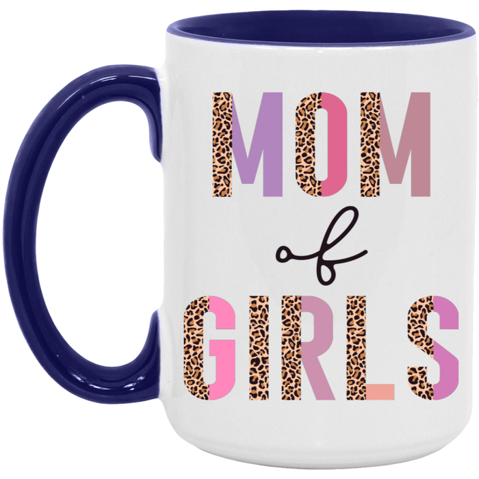 Half Leopard Mom of Girls Mug