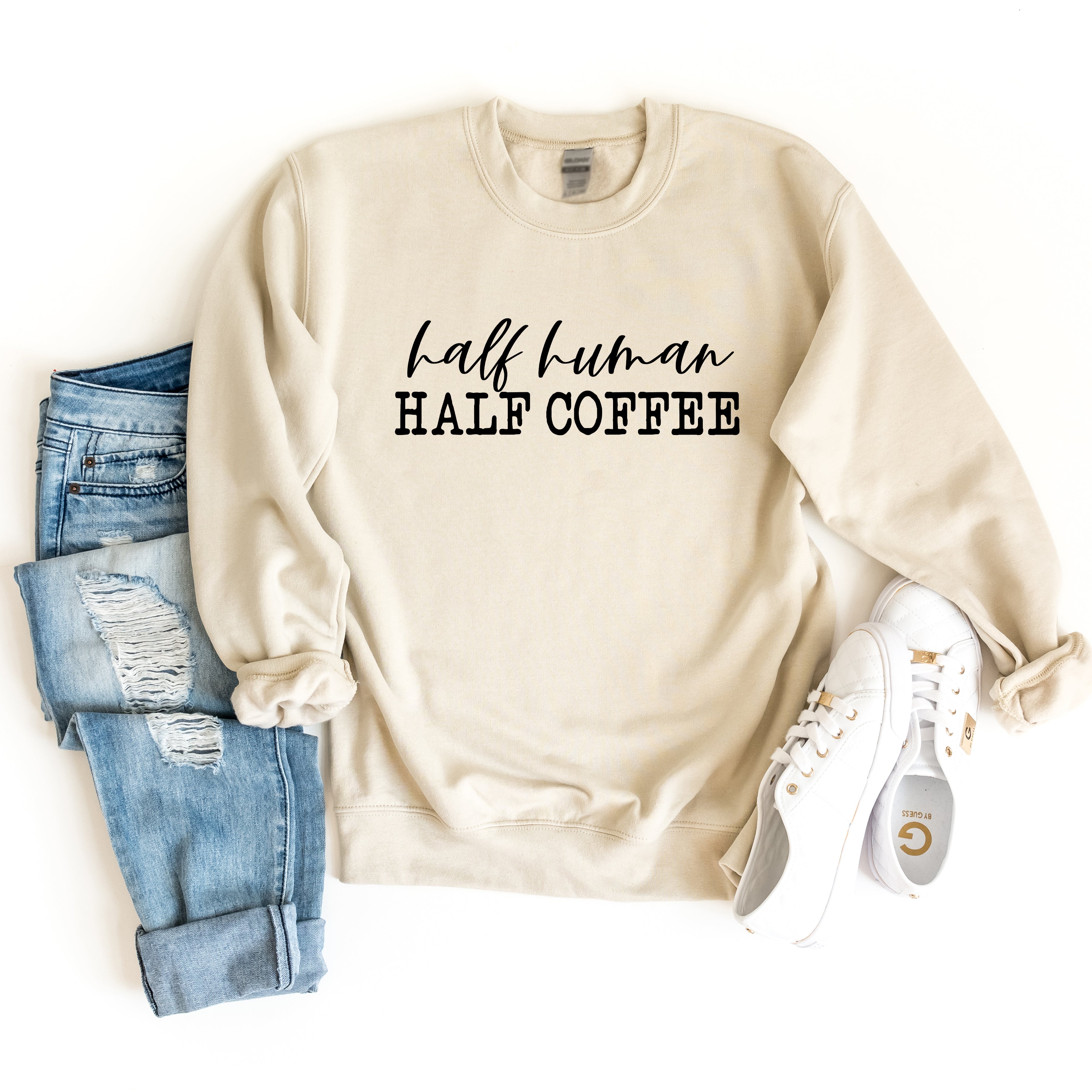 Half Human Half Coffee Sweatshirt