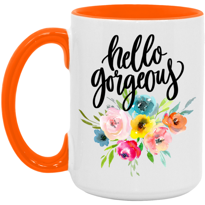 Hello Gorgeous Floral Mug