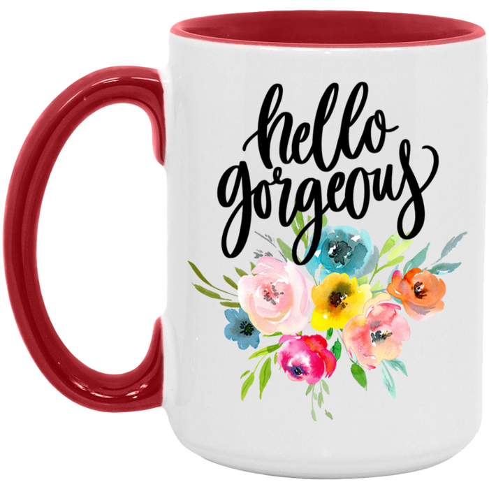 Hello Gorgeous Floral Mug