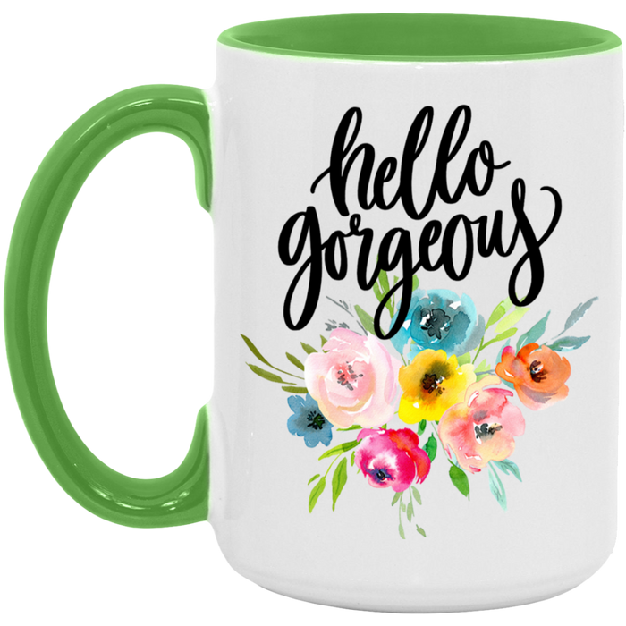 Hello Gorgeous Floral Mug