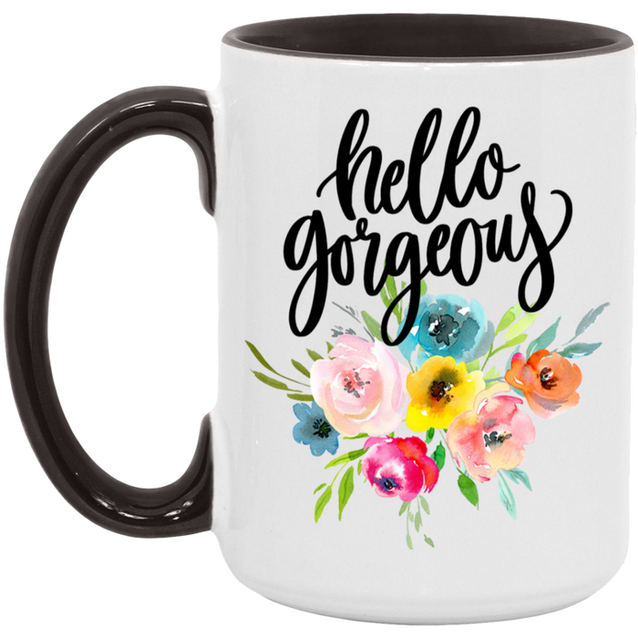 Hello Gorgeous Floral Mug
