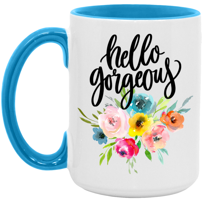 Hello Gorgeous Floral Mug