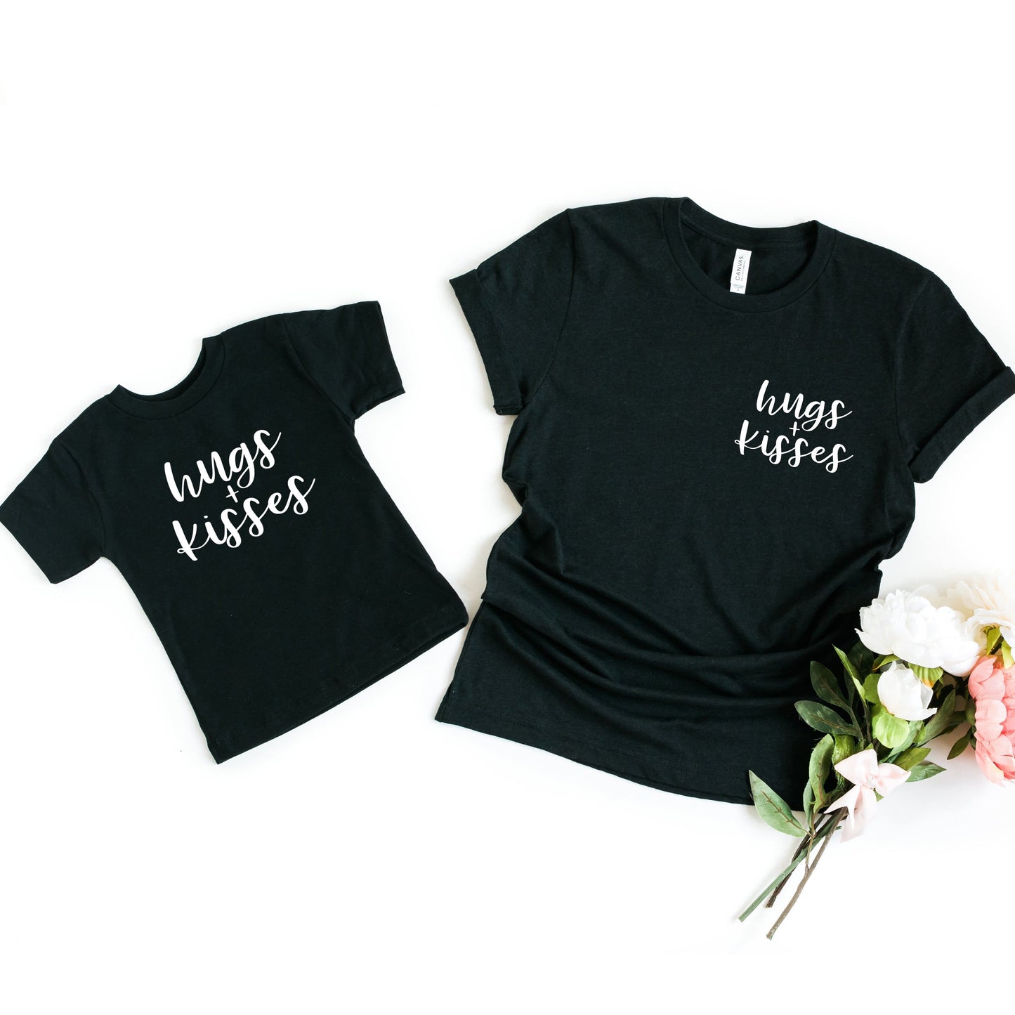 Hugs and Kisses Matching Mommy and Me T-Shirts