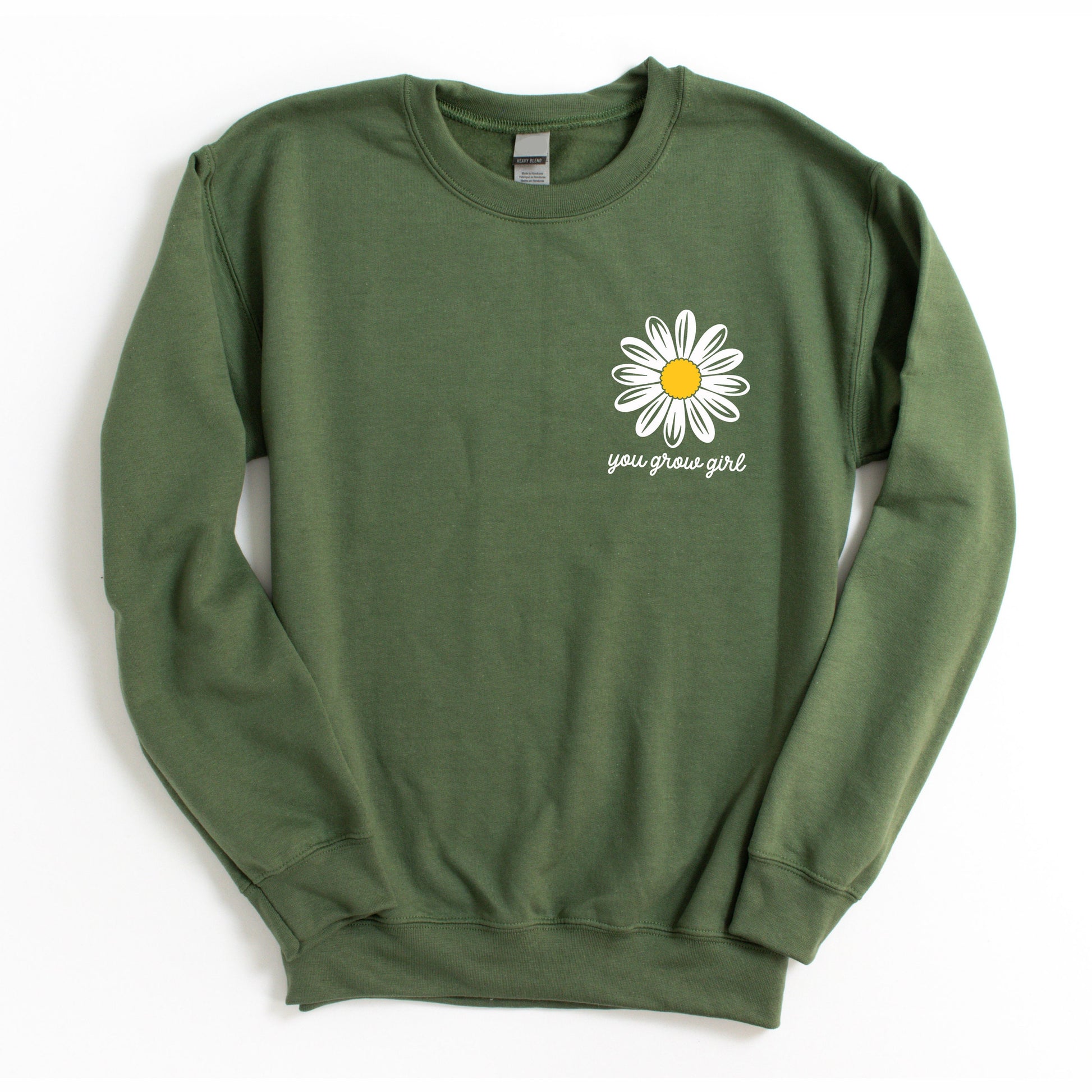 Daisy Sweatshirt, Flower Crewneck Sweatshirt for Spring, You Grow Girl, Positivity Shirts, Female Empowerment Shirt