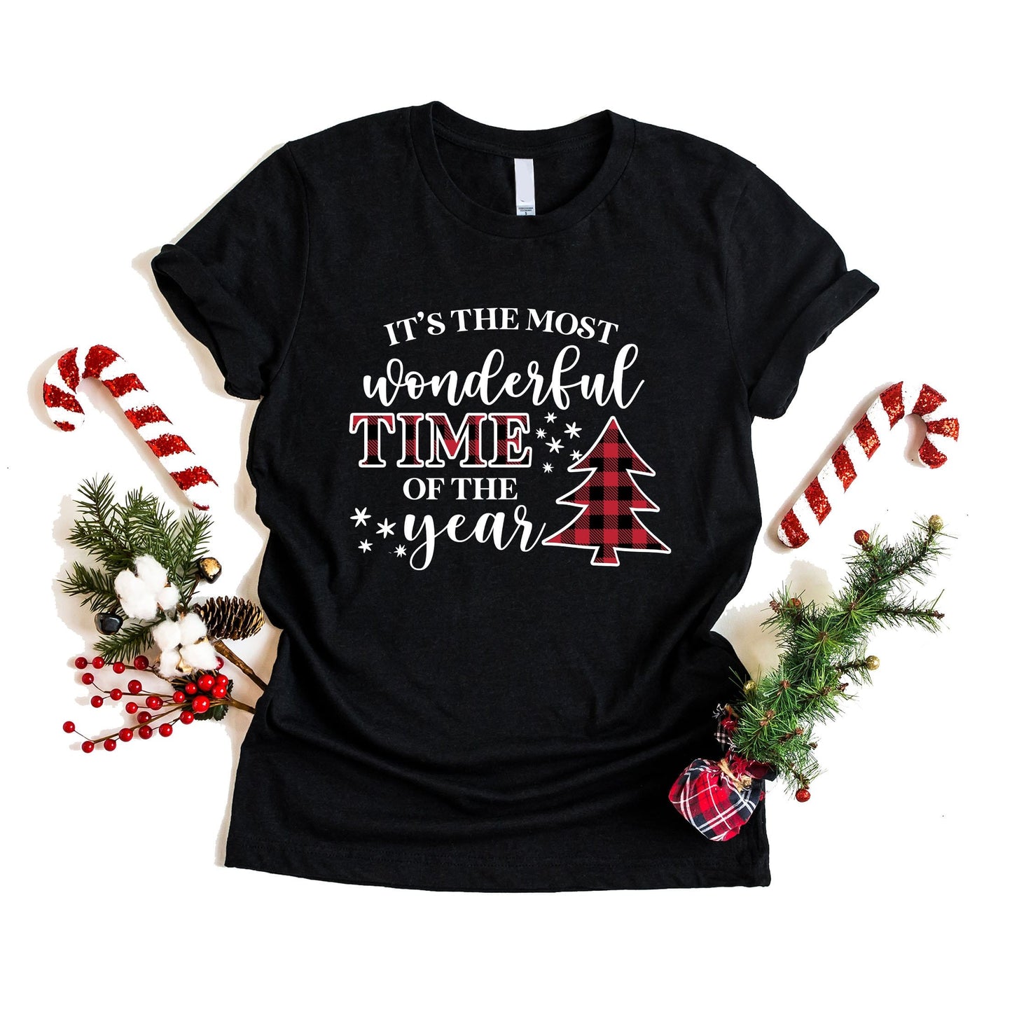 It's The Most Wonderful Time of the Year T-Shirt - Buffalo Plaid