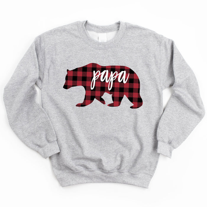 Buffalo Plaid Papa Bear Sweatshirt