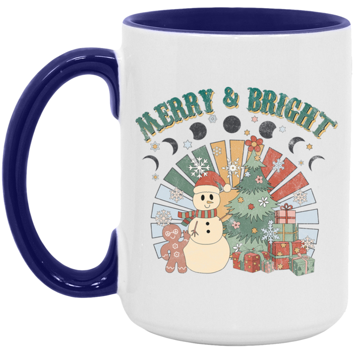 Retro Merry and Bright Mug