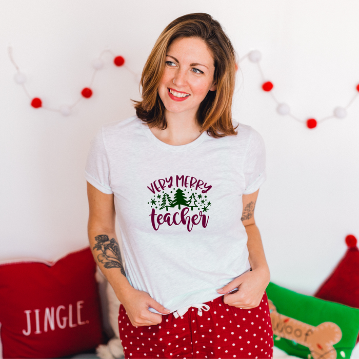 Very Merry Teacher Christmas  T-Shirt