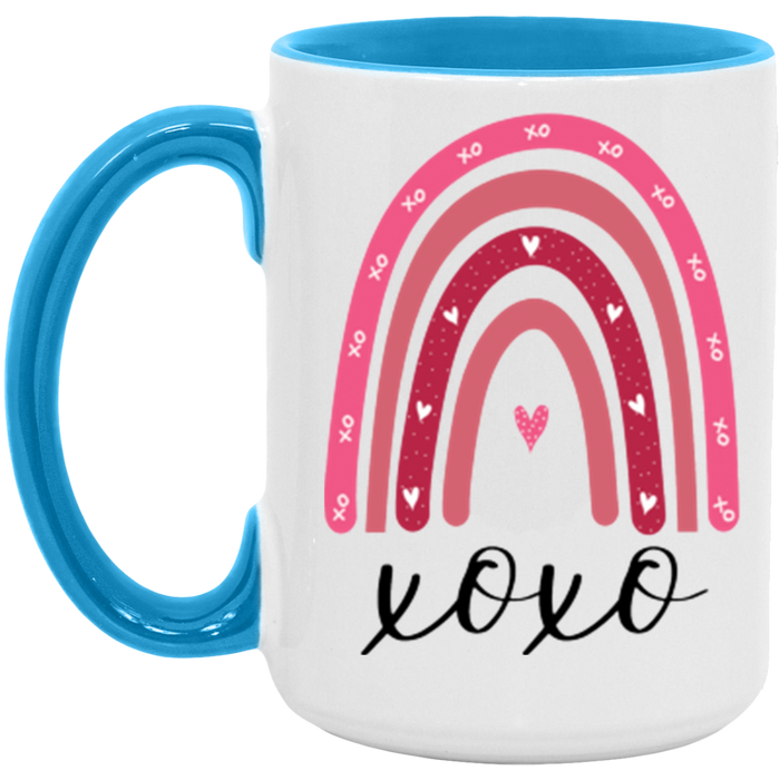 XOXO Valentine Rainbow Mug