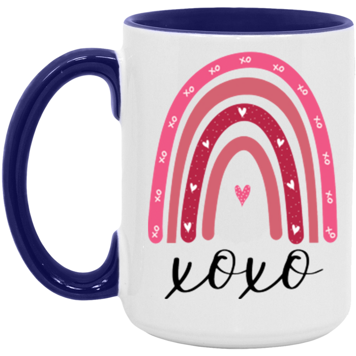 XOXO Valentine Rainbow Mug